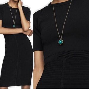 Maje Relationa Short Sleeve Crew Neck Stretch Knit Dress Size 1 Small Black
